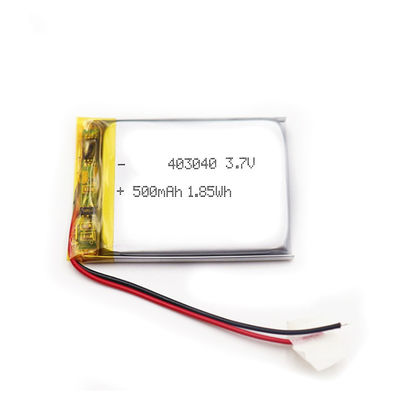 8g 403040 3.7v 500mah Lipo電池のスマートな腕時計のリチウム ポリマー細胞
