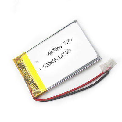 MSDS 3.7ボルトの平らなリチウム ポリマー電池超薄く403048