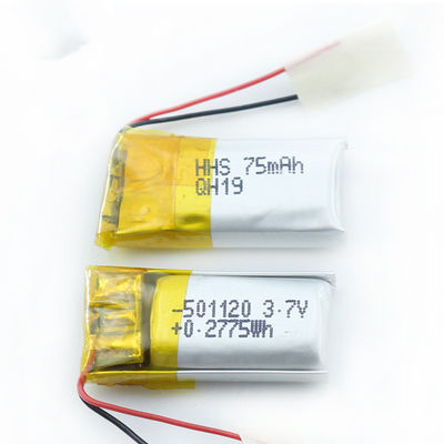 501120 80mah超薄いLipoの電池は高容量をカスタマイズした