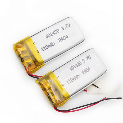 ISO9001 401430 3.7V 110mAh Lipo電池ROHS