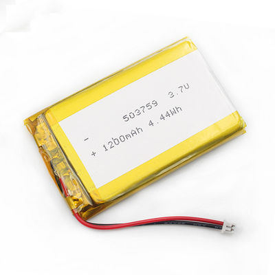 4.44Wh 3.7 V李ポリマー電池POS PDA 503759 1200mah
