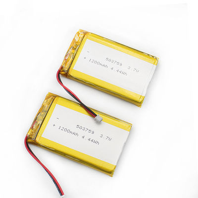 4.44Wh 3.7 V李ポリマー電池POS PDA 503759 1200mah